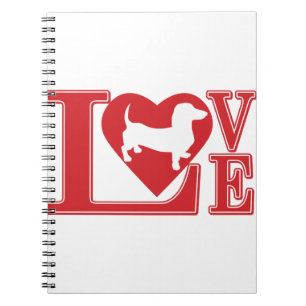 Dachshund Love Heart Notitieboek