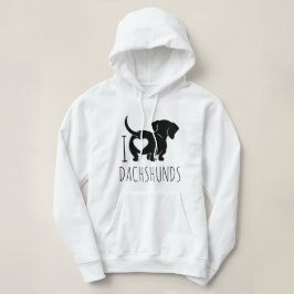 Dachshund Love Hooded Sweatshirt