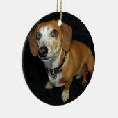 Dachshund Love Keramisch Ornament (Rechts)