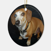 Dachshund Love Keramisch Ornament (Links)