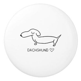 Dachshund Love Keramische Knop