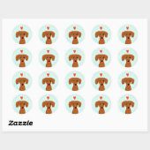 Dachshund Love | Kute Wiener Dog met hart Ronde Sticker (Vel)