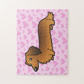 Dachshund Love (longhair) Legpuzzel (Verticaal)