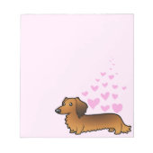 Dachshund Love (longhair) Notitieblok (Voorkant)