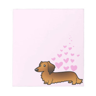 Dachshund Love (longhair) Notitieblok
