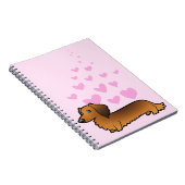 Dachshund Love (longhair) Notitieboek (Rechterzijde)