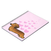 Dachshund Love (longhair) Notitieboek (Linkerzijde)