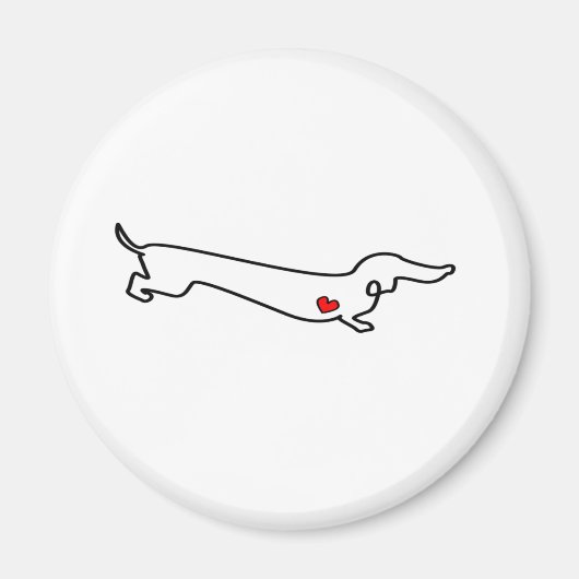 Dachshund Love Magneet (Voorkant)