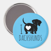 Dachshund Love Magnet (Voorkant / Achterkant)