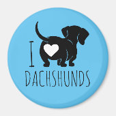Dachshund Love Magnet (Voorkant)