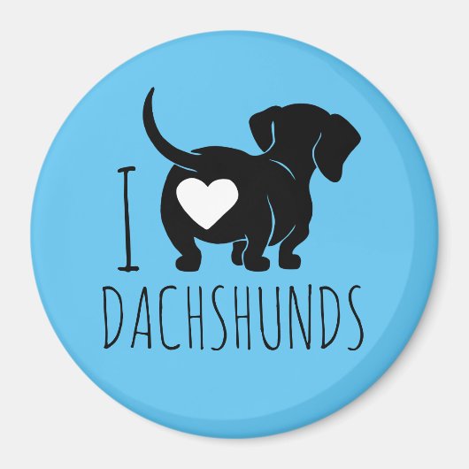 Dachshund Love Magnet (Voorkant)