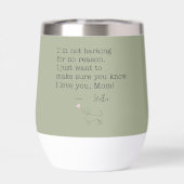 Dachshund Love Message Personalized Sage Green (Achterkant)