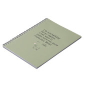 Dachshund Love Message Personalized Sage Green Notitieboek (Linkerzijde)