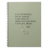 Dachshund Love Message Personalized Sage Green Notitieboek (Voorkant)