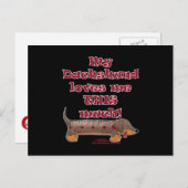 Dachshund Love Meter Briefkaart (Voorkant / Achterkant)