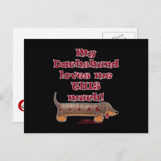 Dachshund Love Meter Briefkaart (Voorkant / Achterkant)