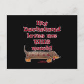 Dachshund Love Meter Briefkaart (Voorkant)