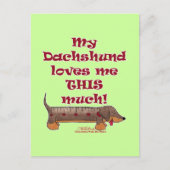 Dachshund Love Meter Briefkaart (Voorkant)