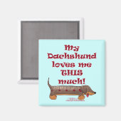 Dachshund Love Meter Magneet (Voorkant / Achterkant)
