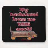 Dachshund Love Meter Muismat (Voorkant)