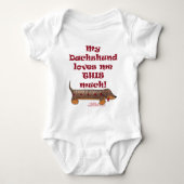Dachshund Love Meter Romper (Voorkant)