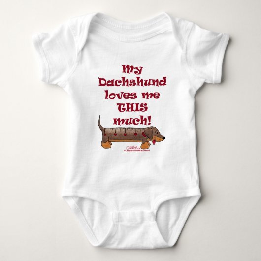 Dachshund Love Meter Romper (Voorkant)