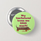 Dachshund Love Meter Ronde Button 5,7 Cm (Voorkant /achterkant)