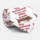 Dachshund Love Meter Stropdas (Opgerold)