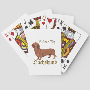 Dachshund Love Pokerkaarten