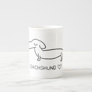 Dachshund Love Porselein Kop
