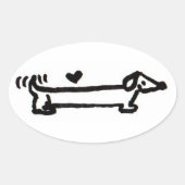 Dachshund Love Sticker (Voorkant)