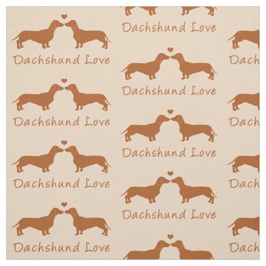Dachshund Love. Stof (Swatch)