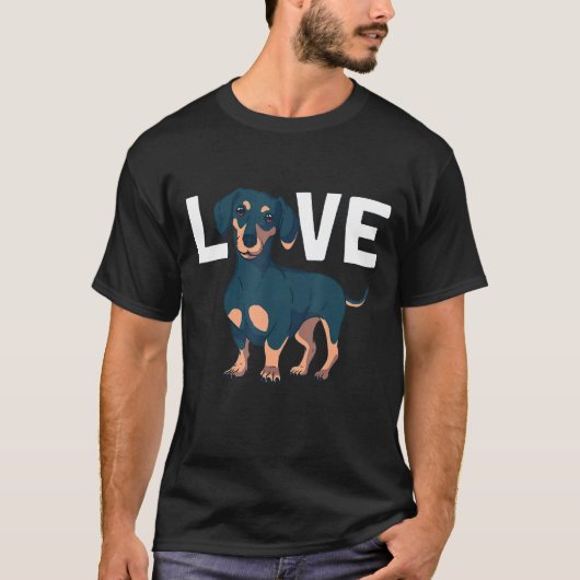 Dachshund Love T-shirt (Voorkant)