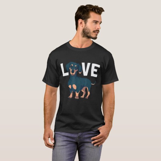 Dachshund Love T-shirt (Voorkant volledig)