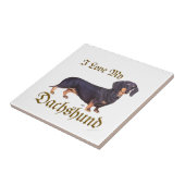 Dachshund Love Tegeltje (Zijkant)