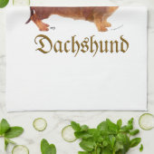 Dachshund Love Theedoek (Gevouwen)