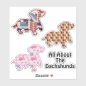 Dachshund Love Vinyl Sticker (Vel)
