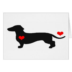 Dachshund Love with Hearts