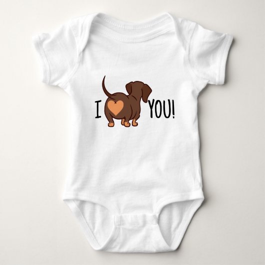 Dachshund Love You Romper (Voorkant)
