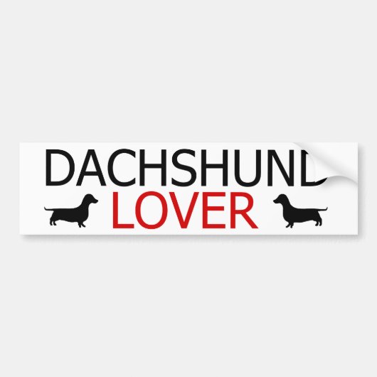 Dachshund Lover Bumpersticker (Voorkant)