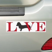 Dachshund Lover Bumpersticker (Op auto)