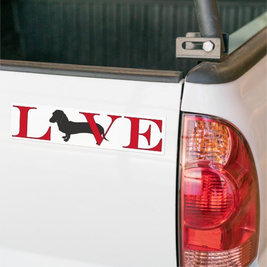 Dachshund Lover Bumpersticker (Op Truck)