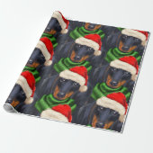 Dachshund Lover gevierde kerstfeestdag Cadeaupapier (Uitgerold)