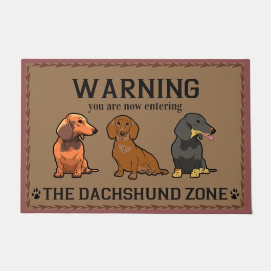 Dachshund Lover Gift, Dachshund Doormat Deurmat (Voorkant)