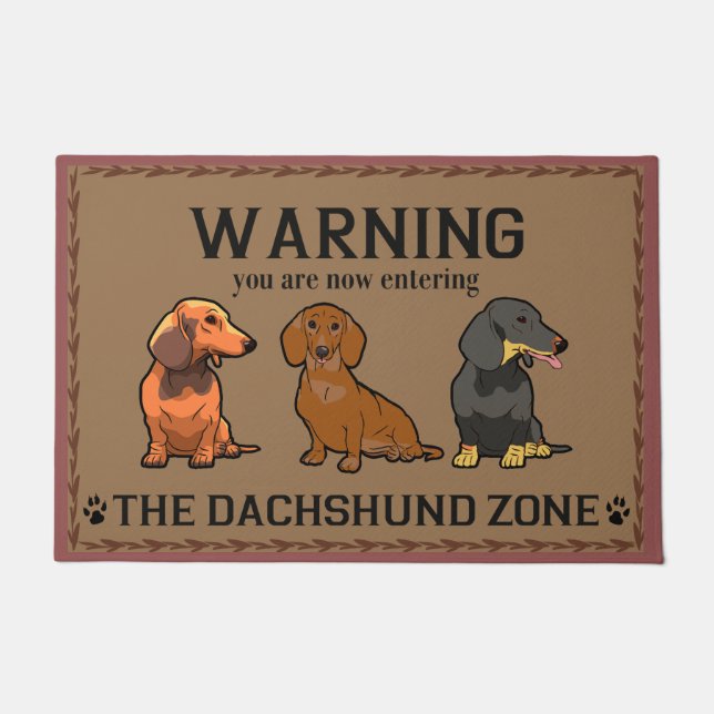 Dachshund Lover Gift, Dachshund Doormat Deurmat (Voorkant)