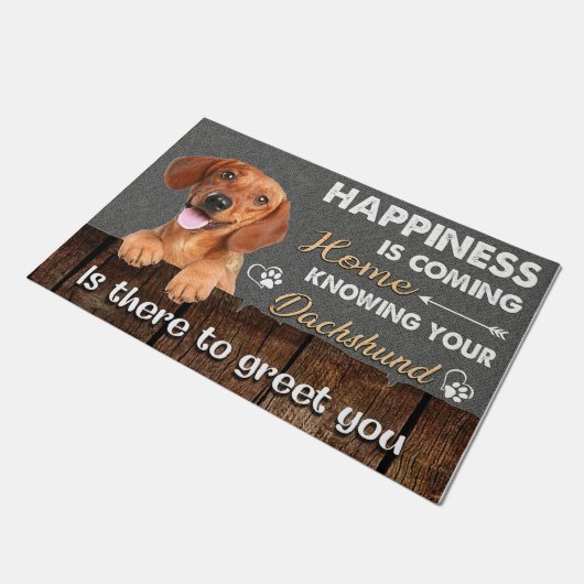 Dachshund Lover Gift, Dachshund Doormat Deurmat (Schuin)