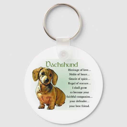 Dachshund Lover Gifts Sleutelhanger (Voorkant)