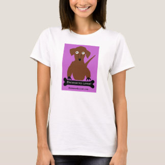"Dachshund Lover" in roze T-shirt