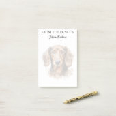 Dachshund Lover Monogrammed Dog Post-it® Notes (Op bureau)