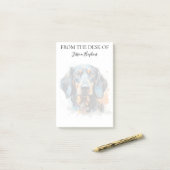 Dachshund Lover Monogrammed Dog Post-it® Notes (Op bureau)